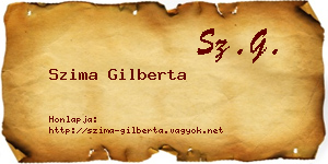 Szima Gilberta névjegykártya